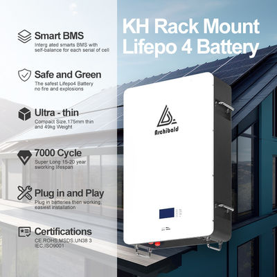 Hibrit Şebeke Güç Duvarı Lifepo4 Ev Bataryası 48V 200ah 10Kwh 51.2v 300ah WIFI ile Lityum İyon Bataryaları