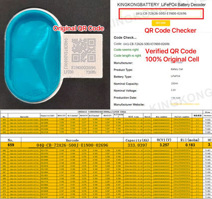 8000 Cycle 314Ah Lifepo4 Bataryası OEM Derecesi A MB31 Şarj edilebilir Prismatik Hücre