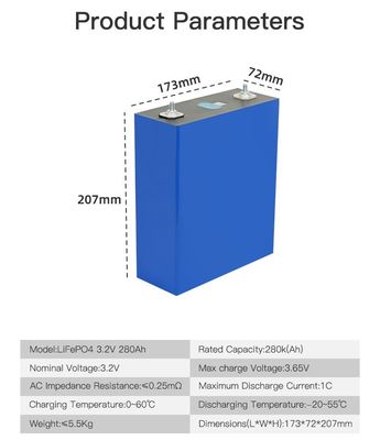 12V 24V 48V Güneş Enerjisi Depolama Sistemi OEM ile 3.2V 280Ah 304Ah 340Ah Li-Ion Pil