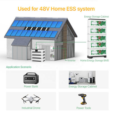 16S 48V Akıllı BMS Güneş Sistemi Depolama 100A 200A LiFePO4 Pil Yönetim Sistemi