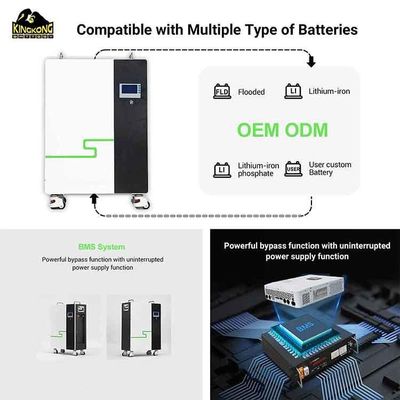 Duvara monte edilmiş 48V 51.2V 280ah 300ah 304ah 320ah Hibrit Güneş Pil Enerji Depolama Sistemi