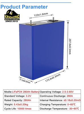OEM Güneş Enerjisi Depolama Çözümleri için 280Ah 314Ah Prismatik LiFePO4 Pil Hücresi