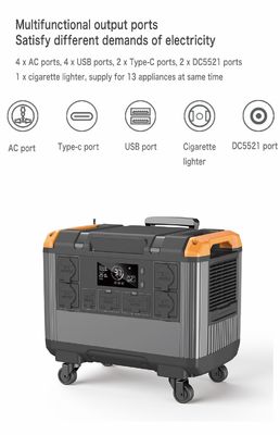 LiFePO4 Bataryası EU 230V Ev UPS 3000W Kamp ve Acil İhtiyaçlar için Güneş Jeneratörü