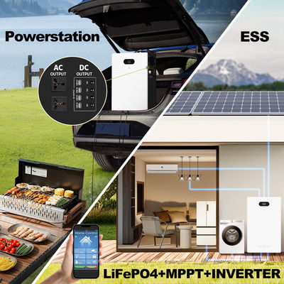 Elektrik istasyonu bankası All In One Inverter Hybrid Off Grid AC 5kw 10kw 15kw 20kw Solar Lityum LiFePO4 Enerji Depolama Pil Sistemi
