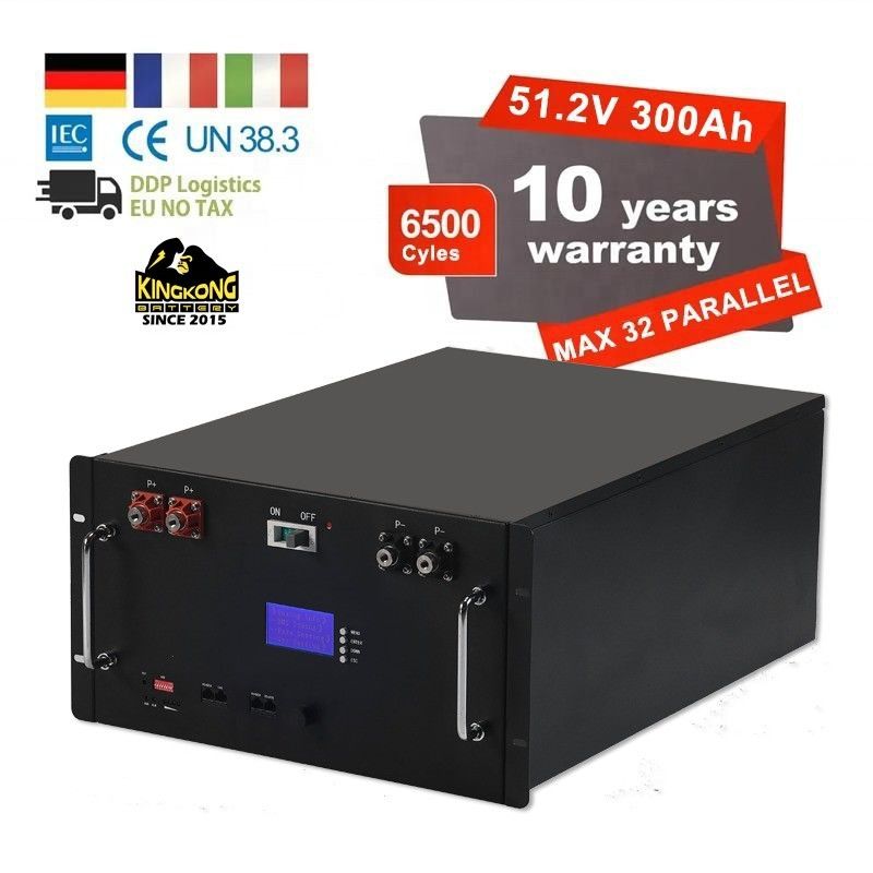 OEM 51.2V 15Kwh Güneş Inverteri LFP4 LiFePO4 48V 300Ah Paralel Max 32 Paralel
