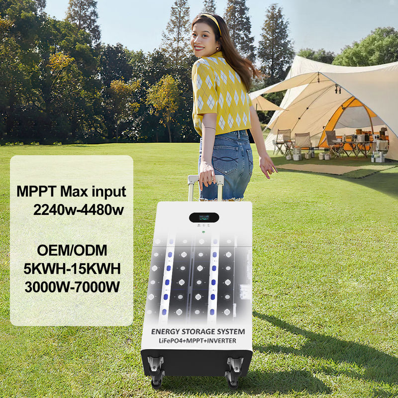 Elektrik istasyonu bankası All In One Inverter Hybrid Off Grid AC 5kw 10kw 15kw 20kw Solar Lityum LiFePO4 Enerji Depolama Pil Sistemi