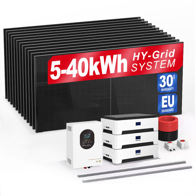 6Kw 10Kw 20Kw 30Kwh Güneş Elektrik Şebekesi İptal Güneş Bataryası Enerji Depolama Güç Sistemleri Ev Ac Güneş ısıtıcısı Işıklar TV Pil Paketi