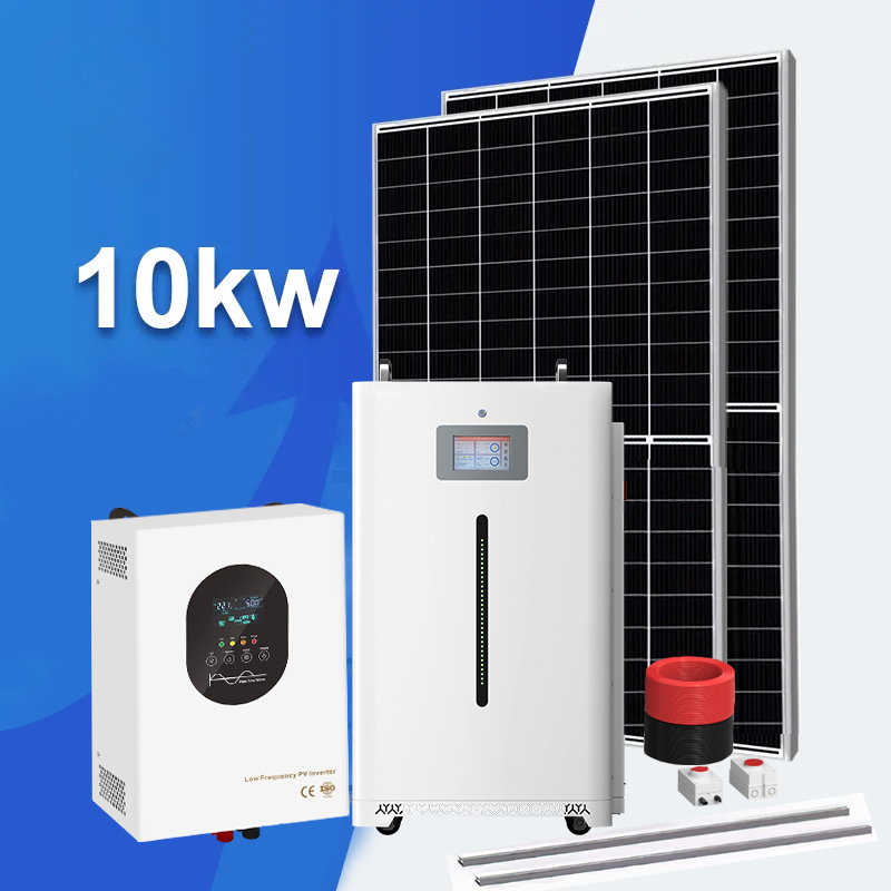 51.2 Volt Lityum Bataryası'nın Verimli Dönüştürülmesi 10KW Şebekeden Uzak Güneş Enerjisi Depolama Sistemi Ev Güneş Enerjisi Sistemi