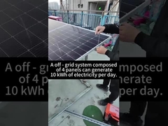 Dört panelden oluşan bir güneş enerjisi üretim sistemi günde 10 kWh elektrik üretebilir