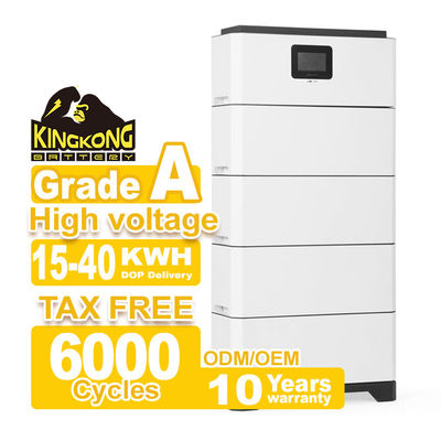 Hibrit Şebeke Bağlantısı Genişçe Eşleşen Inverter LFP Modüler Yüklü Yüksek Voltajlı Pil Ev Enerji Depolama Sistemi 15-40