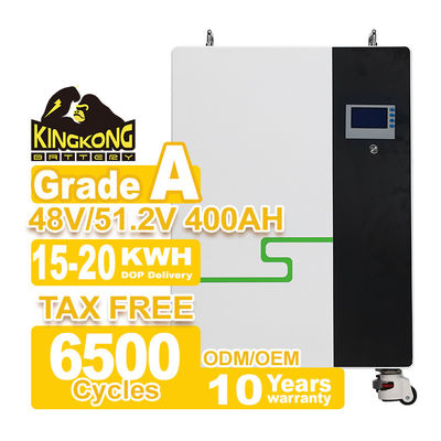 48V 51.2V LiFePO4 Pil Paketi 200Ah 300Ah 400Ah 15kWh 20kWh Güneş Enerjisi Depolama
