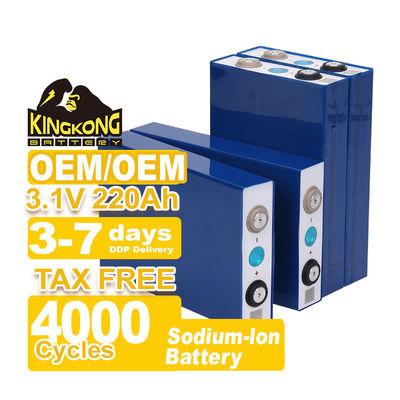 Na Sodyum İyon Pil Hücresi 3.1v 220ah Elektrikli Bisiklet için -10C çalışma sıcaklığı
