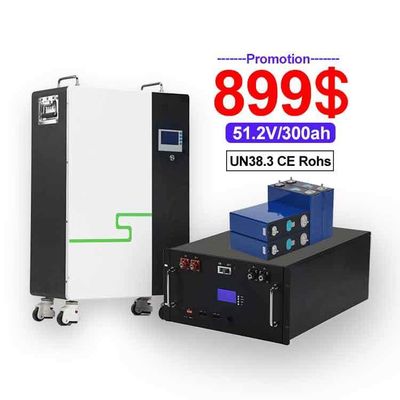 Duvara monte edilmiş 48V 51.2V 280ah 300ah 304ah 320ah Hibrit Güneş Pil Enerji Depolama Sistemi
